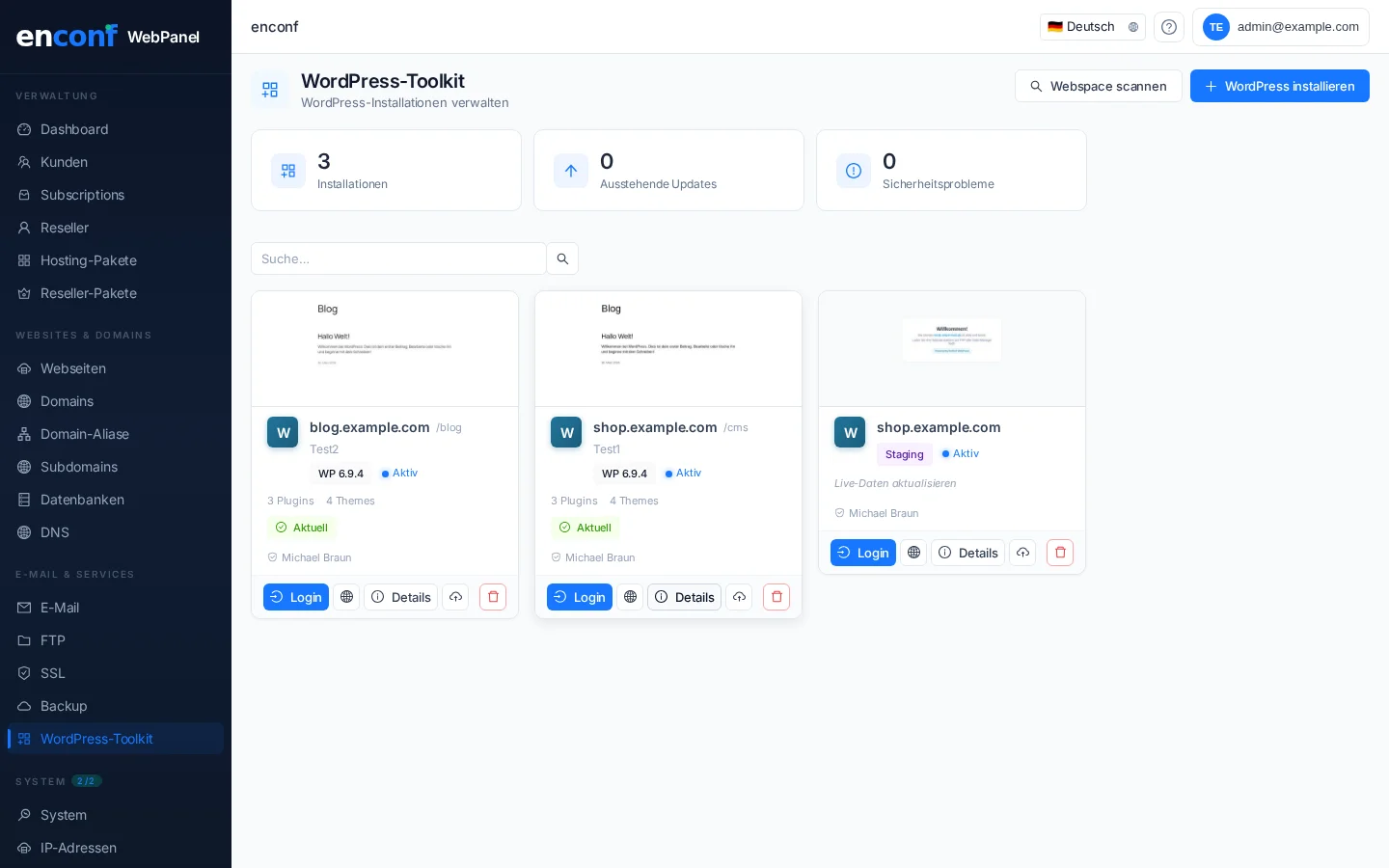 WordPress Toolkit &mdash; WordPress Hosting Y&ouml;netimi